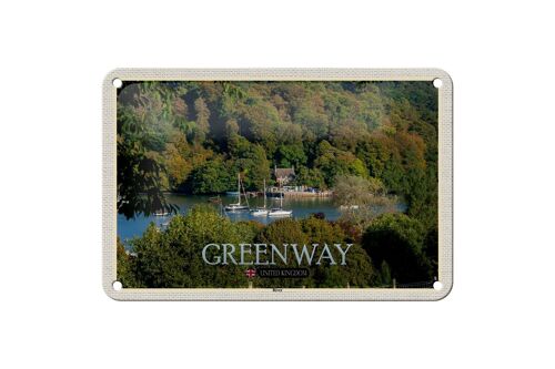 Blechschild Städte Greenway River UK England 18x12cm Dekoration