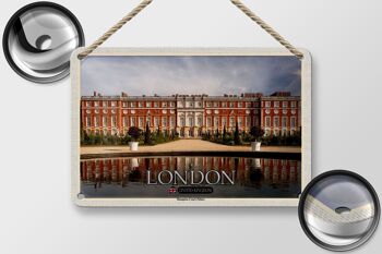 Signe en étain villes Hampton Court Palace londres, décoration 18x12cm 2
