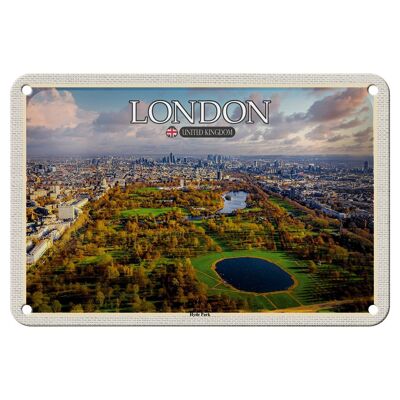 Blechschild Städte London England Hyde Park 18x12cm Geschenk Schild