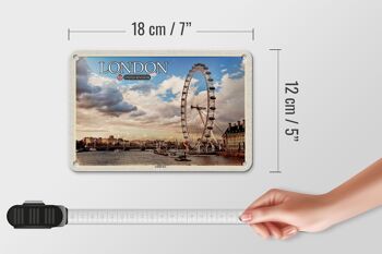 Panneau en étain pour villes, royaume-uni, angleterre, London Eye, 18x12cm 5