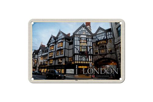 Blechschild Städte Soho London United Kingdom 18x12cm Dekoration