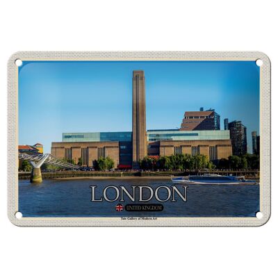 Cartel de chapa con decoración de ciudades, Tate Gallery of Modern Art, Reino Unido, 18x12cm