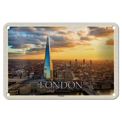 Blechschild Städte The Shard London England UK 18x12cm Dekoration