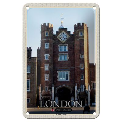Cartel de chapa Ciudades Londres St. Decoración James's Palace Reino Unido 12x18cm