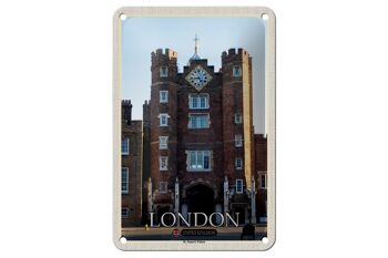 Signe en étain villes London St. Décoration James's Palace UK 12x18cm 1
