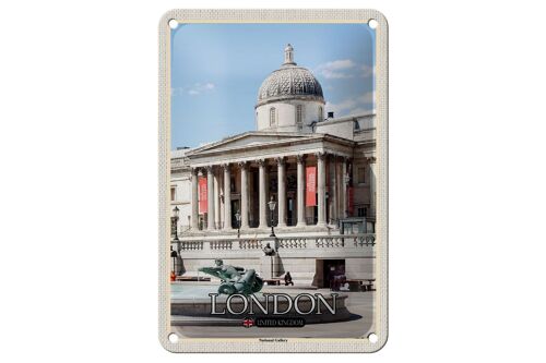 Blechschild Städte London England UK National Gallery 12x18cm Schild