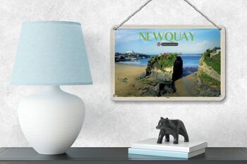 Panneau en étain pour villes, côte de Newquay, royaume-uni, décoration, 18x12cm 4