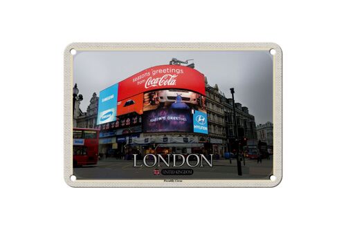 Blechschild Städte London Piccadilly Circus UK England 18x12cm Schild
