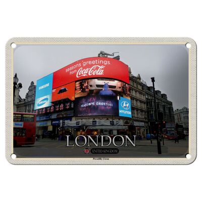 Blechschild Städte London Piccadilly Circus UK England 18x12cm Schild