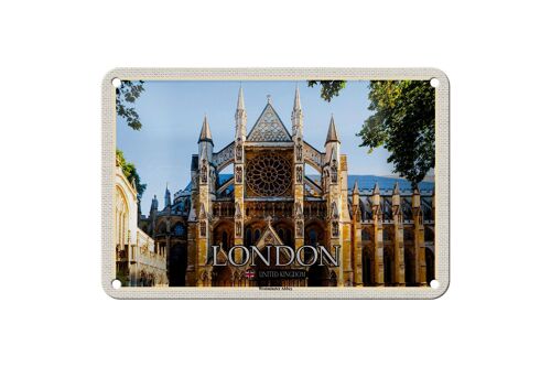 Blechschild Städte Westminster Abbey London UK 18x12cm Dekoration