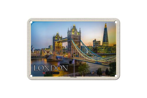 Blechschild Städte Tower Bridge London UK England 18x12cm Schild