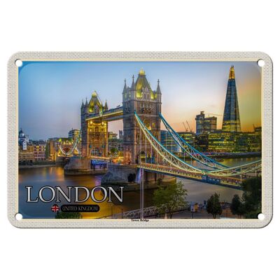 Metal sign cities Tower Bridge London UK England 18x12cm sign