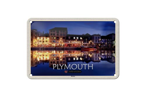 Blechschild Städte Plymouth Harbour England UK 18x12cm Dekoration