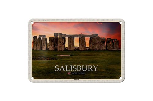 Blechschild Städte Salisbury Stonchenge England UK 18x12cm Schild