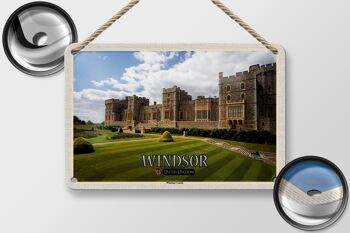 Panneau en étain pour villes, angleterre, royaume-uni, château de Windsor, décoration, 18x12cm 2