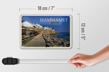 Signe en étain voyage Hammamet tunisie mer plage 18x12cm décoration 5