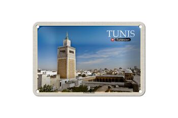 Signe en étain voyage tunisie mosquée Ez Zitouna 18x12cm, décoration 1