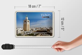 Signe en étain voyage tunisie mosquée Ez Zitouna 18x12cm, décoration 5