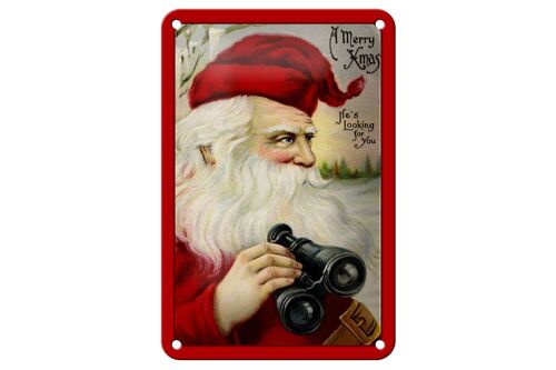 Blechschild Weihnachten Schnee Winter Santa Claus 12x18cm Schild