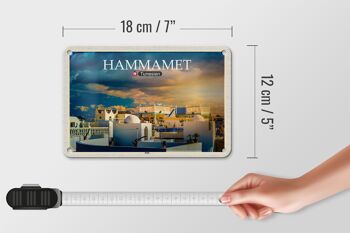 Signe en étain voyage Hammamet tunisie vacances soleil 18x12cm décoration 5