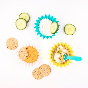 Gobelets en silicone Lunch Punch - Jaune / Vert / Blanc 5