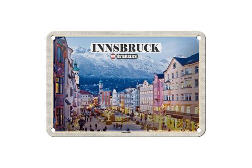 Blechschild Reise Innsbruck Österreich Weihnachten 18x12cm Dekoration