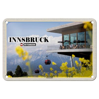 Cartel de chapa de viaje Innsbruck Austria Paternkofel, cartel de 18x12cm