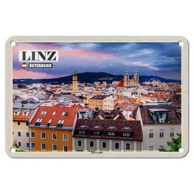 Cartel de chapa de viaje Linz Austria, decoración del interior de la ciudad, 18x12cm