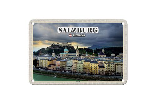 Blechschild Reise Salzburg Österreich Altstadt 18x12cm Dekoration