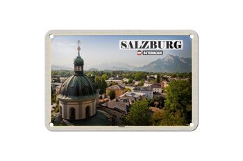 Panneau en étain voyage Salzbourg Nonntal Autriche 18x12cm décoration 1