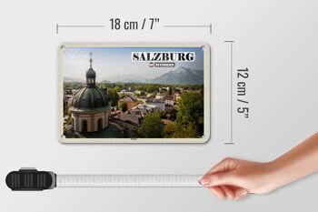 Panneau en étain voyage Salzbourg Nonntal Autriche 18x12cm décoration 5