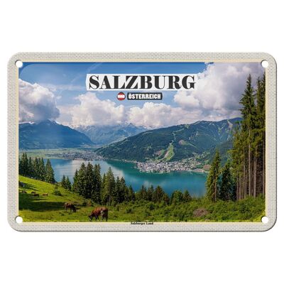 Targa in metallo Viaggio Austria Salisburghese Natura 18x12 cm
