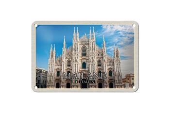 Signe en étain voyage italie Milan cathédrale de Milan, décoration 18x12cm 1