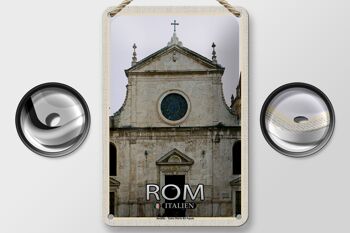 Signe en étain de voyage, Rome, italie, basilique Santa Maria, décoration 12x18cm 2