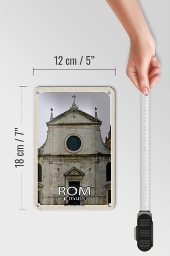 Signe en étain de voyage, Rome, italie, basilique Santa Maria, décoration 12x18cm 5