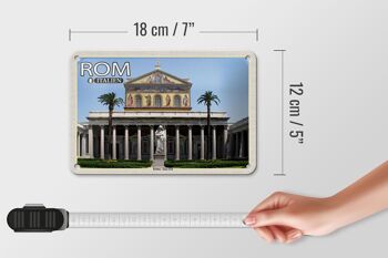 Signe en étain voyage Rome italie basilique Saint Paul 18x12cm, décoration 5