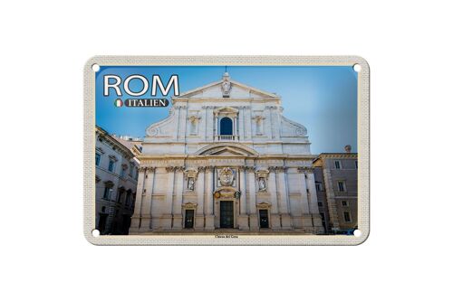 Blechschild Reise Rom Italien Chiesa del Gesu 18x12cm Dekoration