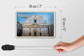 Signe en étain voyage Rome italie Chiesa del Gesu, décoration 18x12cm 5