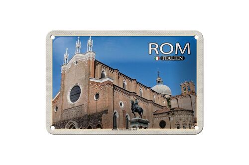 Blechschild Reise Rom Basilika Santi Giovanni e Paolo 18x12cm Schild