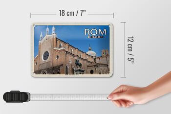 Signe en étain de voyage, basilique de Rome, Santi Giovanni e Paolo, 18x12cm 5
