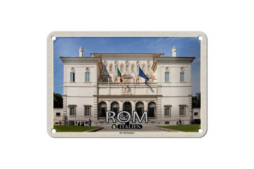 Blechschild Reise Rom Italien Die Villa Borghese 18x12cm Dekoration