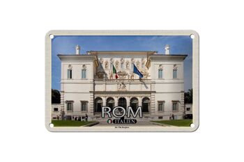 Signe en étain voyage Rome italie la Villa Borghese, décoration 18x12cm 1