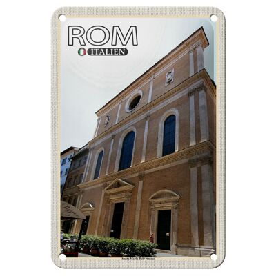 Blechschild Reise Rom Italien Santa Maria Dell Anima 12x18cm Schild