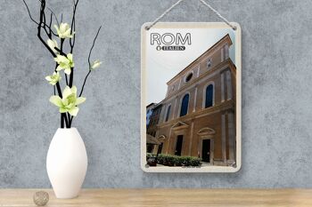 Panneau de voyage en étain, Rome, italie, Santa Maria Dell Anima, 12x18cm 4