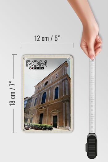 Panneau de voyage en étain, Rome, italie, Santa Maria Dell Anima, 12x18cm 5