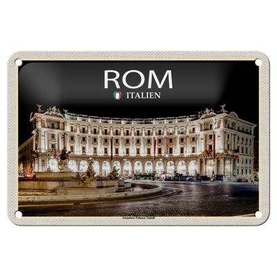 Blechschild Reise Italien Rom Anantara Palazzo Naiadi 18x12cm Schild