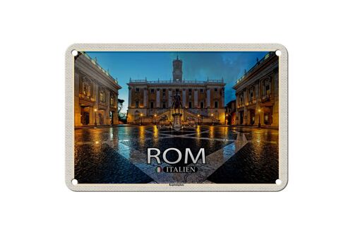 Blechschild Reise Rom Italien Kapitolsplatz Architektur 18x12cm Schild