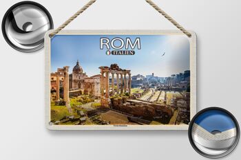 Signe en étain voyage Rome italie Forum Romanum 18x12cm, signe cadeau 2