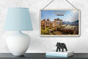 Signe en étain voyage Rome italie Forum Romanum 18x12cm, signe cadeau 4