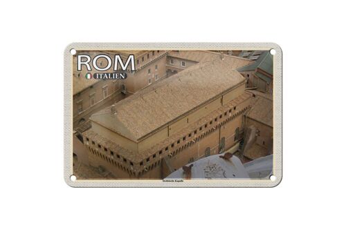 Blechschild Reise Rom Italien Sixtinische Kapelle 18x12cm Dekoration